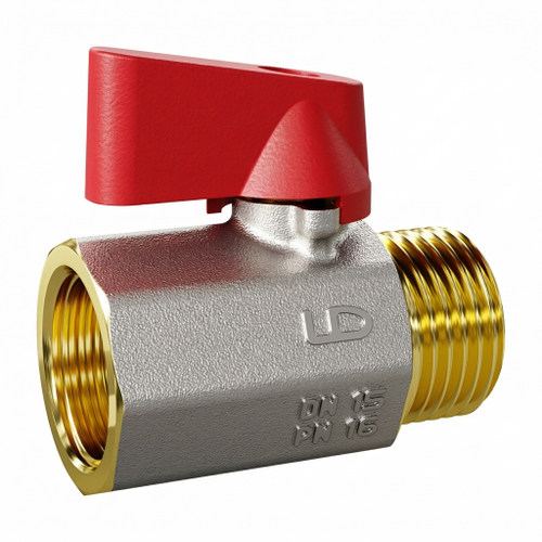 Кран шаровой мини  1/2'' вн/нар (red) LD PRIDE