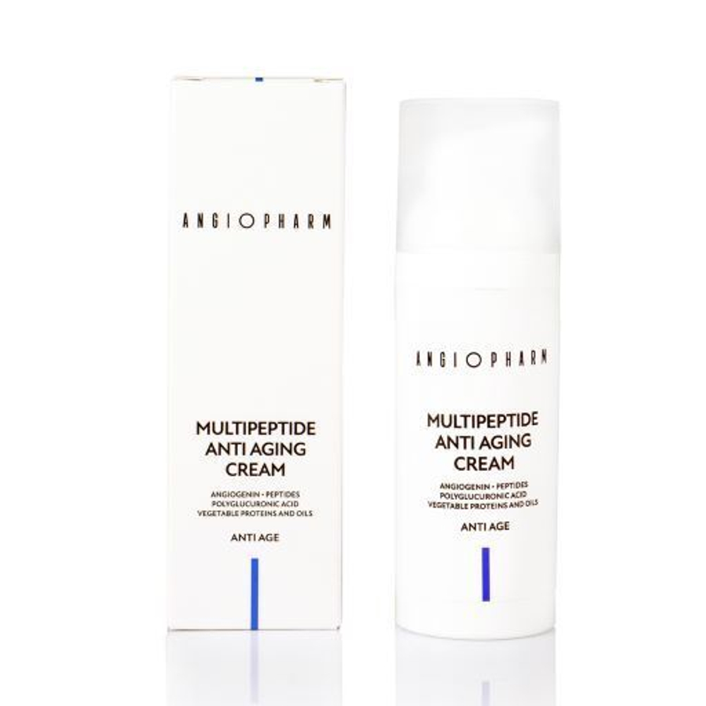 ANGIOPHARM МУЛЬТИПЕПТИДНЫЙ ОМОЛАЖИВАЮЩИЙ КРЕМ, 50 мл. | MULTIPEPTIDE ANTI-AGING CREAM