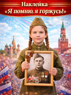 наклейка "Я помню, я горжусь!"