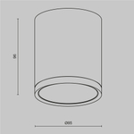 Накладной светильник Maytoni Hoop C086CM-GX53-MRD-WS
