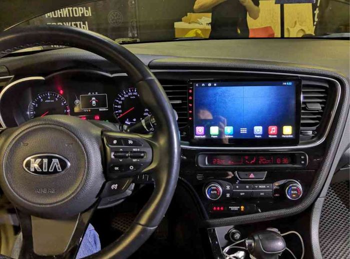 Магнитола для KIA Optima 3 TF 2013-2015 (рамка-накладка) - Kuberg QLed, Android 14, TS105, Быстрейшая, CarPlay, SIM-слот