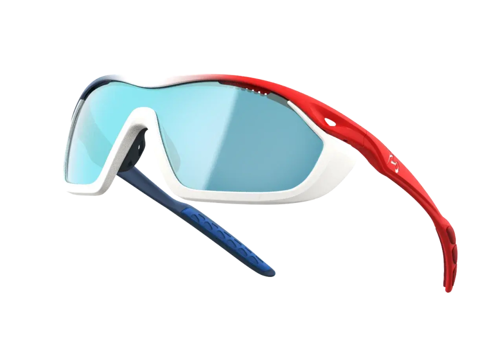 Спортивные очки с диоптриями 720armour Analog Pro / Matte Dark Grey Blue / Matte Neon Red Orange / Matte White Gasket / Smoke Full Blue White Lens