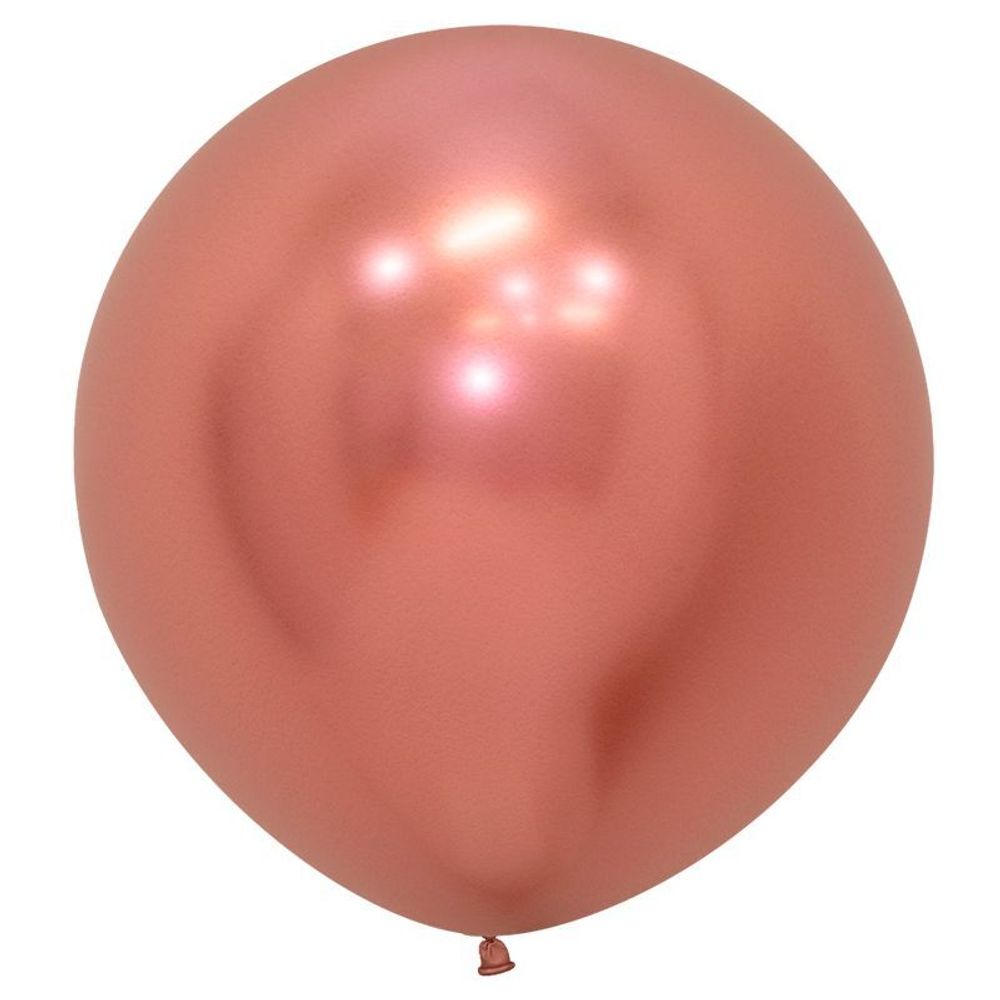 Шар 24" хром розовое золото, (Зеркальные шары) / Reflex Rose Gold 968