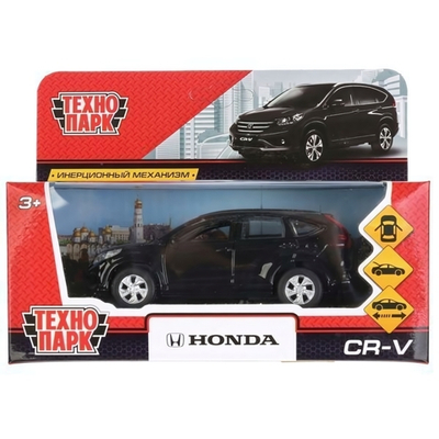 Модель ин. мет. "Honda CR-V" 12см, открыв. двери, черный в коробка CR-V-BK (Технопарк)