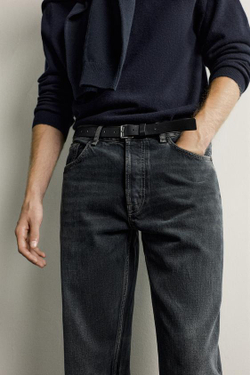ZARA ДЖИНСЫ STRAIGHT LEG, МОРСКОЙ СИНИЙ