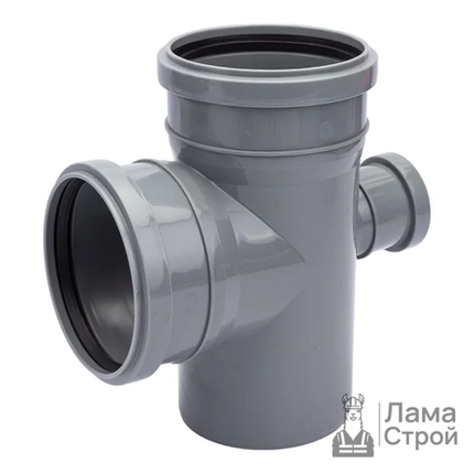 Крестовина ПВХ 110 × 50 × 50/45 одноплоскостная безнапорная серая