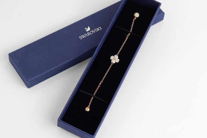 Браслет Swarovski украшенный двухцветным клевером
