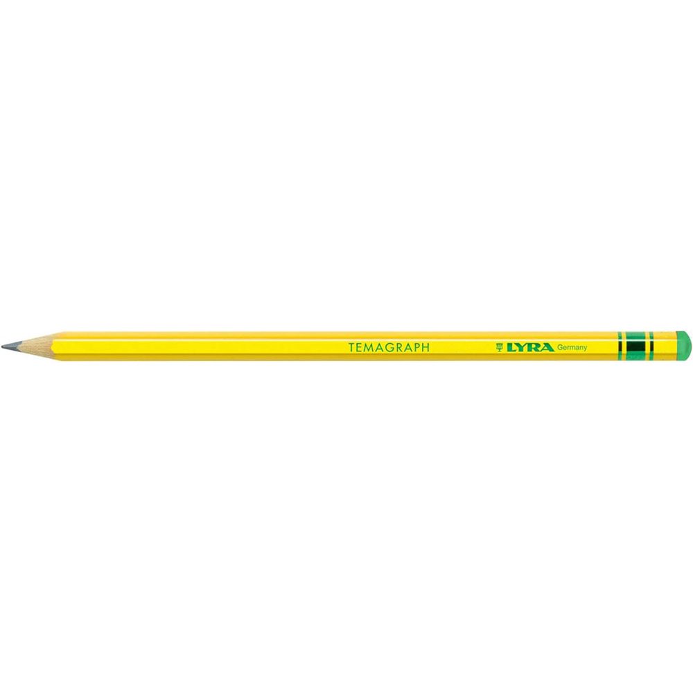 Карандаш чернографитный TEMAGRAPH заточенный 2Т (2H) 12 шт, 2H, Lyra L1140112