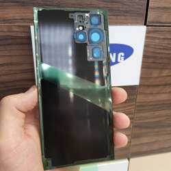 Крышка для Samsung S22 Ultra - задняя стеклянная панель "хорошее качество" (цвета бургунди)