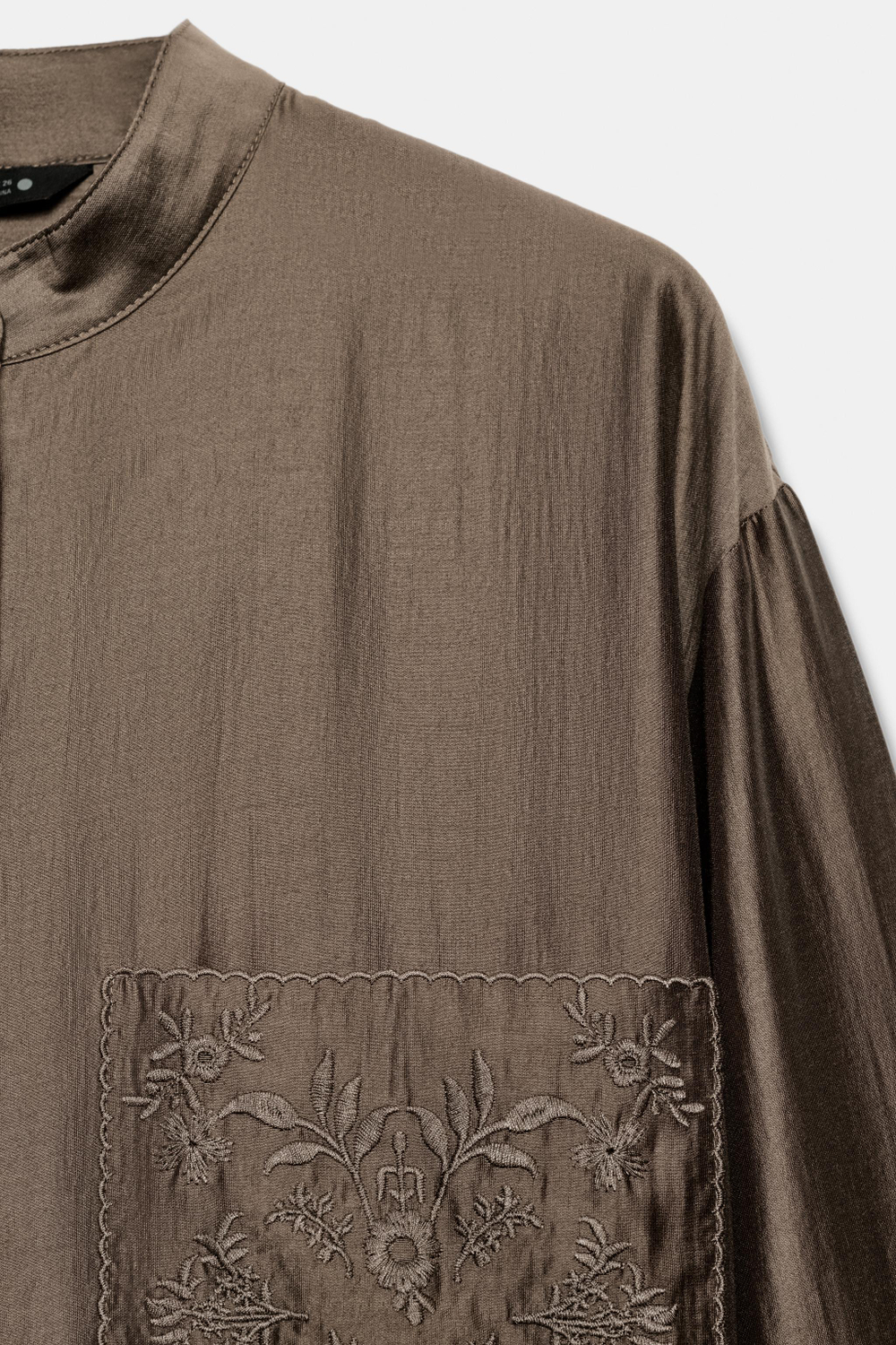 РУБАШКА С ВЫШИВКОЙ И КАРМАНОМ — ZW COLLECTION — ZARA