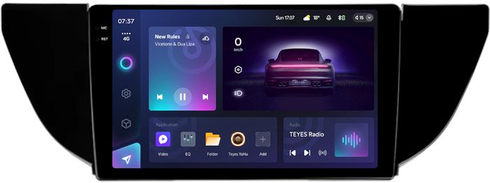 Магнитола для Geely Emgrand EC7 2018-2020 - Teyes CC3-2K монитор 9.5" 2K QLED на Android 10, Быстрая, CarPlay, 4G SIM-слот