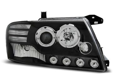 Передняя оптика для MITSUBISHI PAJERO V60 00-06 ANGEL EYES BLACK