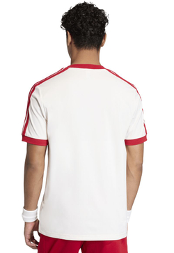 Теннисная футболка Adidas Classics - chalk white/power red