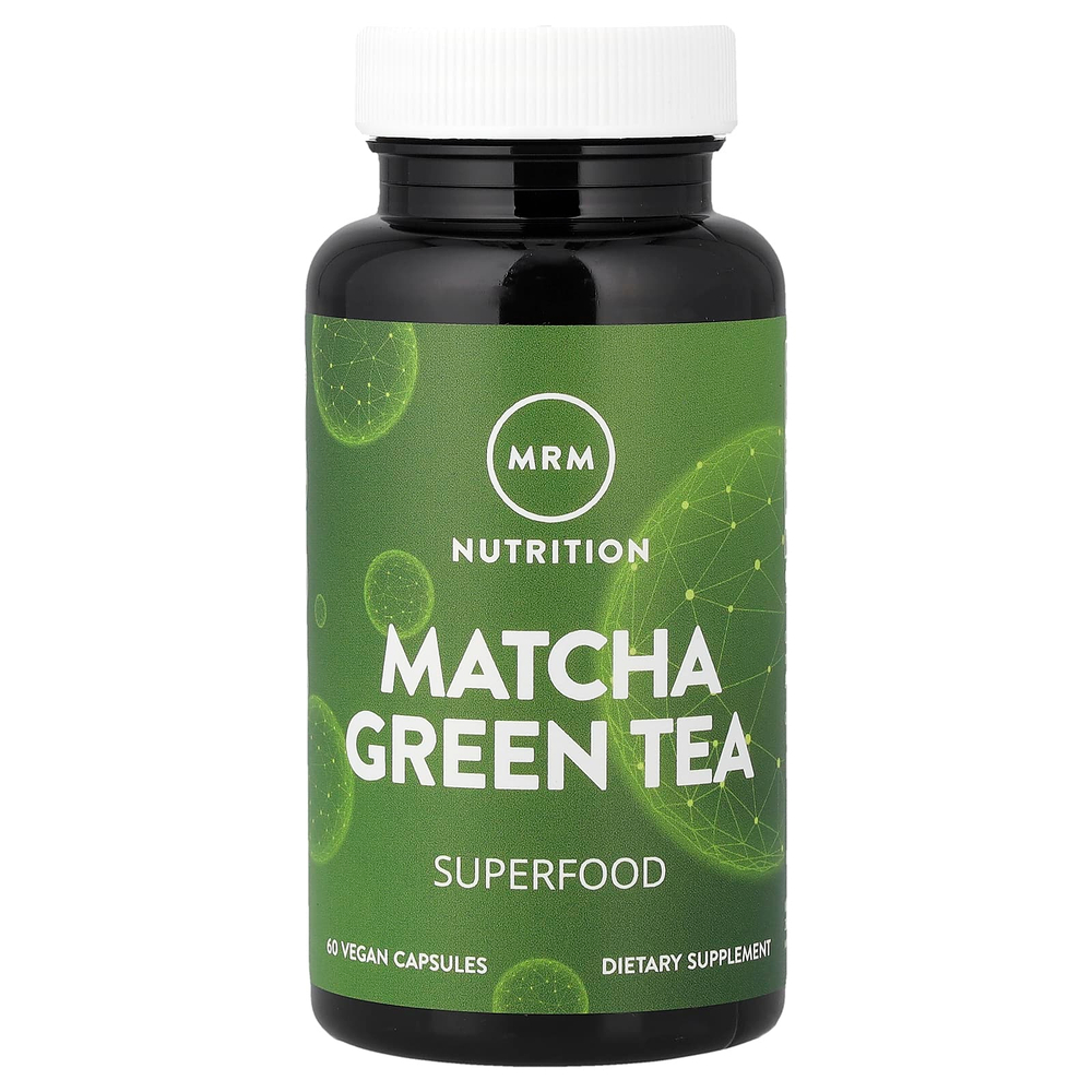MRM Nutrition, Зеленый чай матча, 60 веганских капсул (500 мг на капсулу)