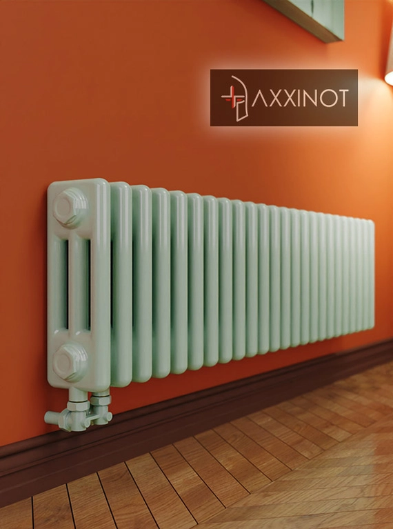 Axxinot Sentir 3020 - трехтрубный трубчатый радиатор высотой 200 мм, нижнее подключение, палитра RAL