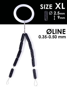 Стопоры резиновые Salmo RUBBER CYLINDER STOPS р.004XL 10шт.