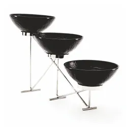 Подставка фуршетная стойка 65*12*33 см нерж. + 3 салатника меламин P.L.Hotelware
