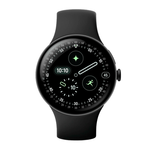 Умные часы Google Pixel Watch 4 Wi-Fi, 45mm, Matte Black/Obsidian (Черный)