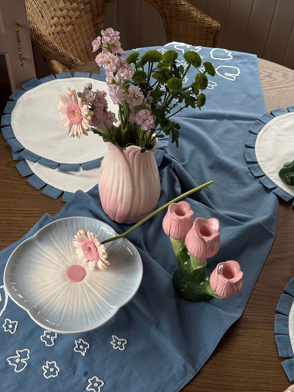 Подсвечник Floret для трех свечей из коллекции Blossom, 20 см