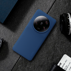 Чехол синего цвета усиленный от Nillkin для Xiaomi 13 Ultra, серия Super Frosted Shield Pro