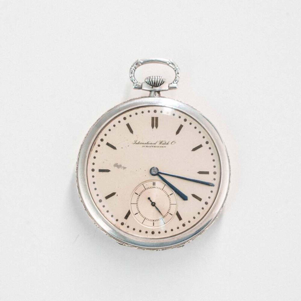 Серебряные карманные часы известного мирового бренда INTERNATIONAL WATCH COMPANY (IWC)
