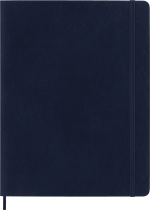 Еженедельник Moleskine Classic Soft WKNT XL (DSB2012WN4) 19х25см мягкая обложка синий сапфир
