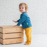 Джоггеры фланелевые "Горчица" 0+