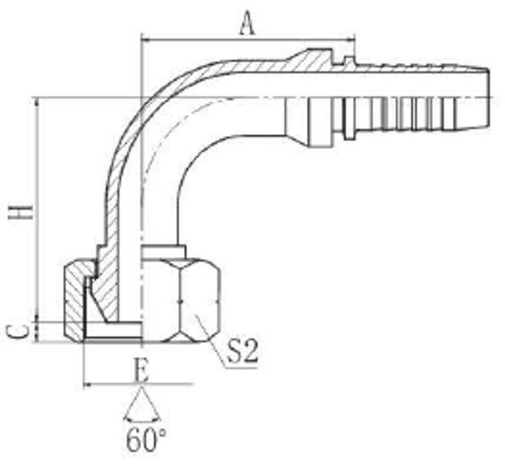 Фитинг DN 38 BSP (Г) 2 (90)  накидная гайка