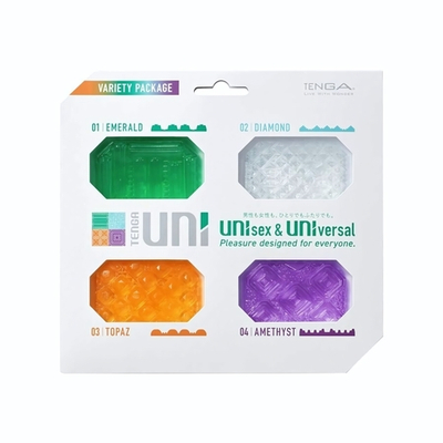Набор из 4 мастурбаторов-стимуляторов Tenga Uni Variety Pack (Цвет: разноцветный)