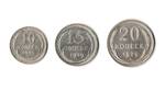 Набор монет 20, 15. 10 копеек 1929 г. 3 шт UNC