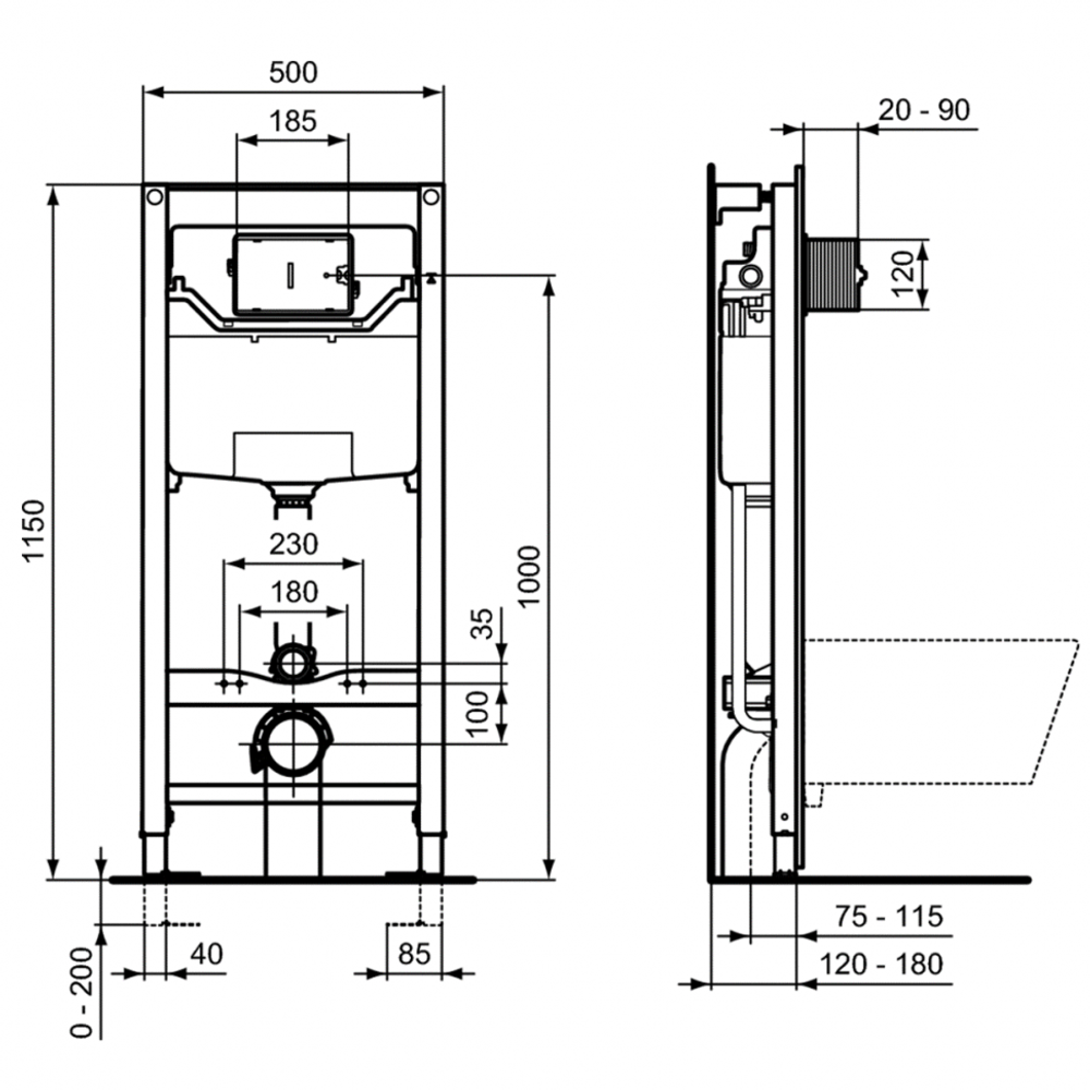 Промо-комплект Ideal standard ProSys Connect Air AquaBlade®