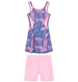 Теннисное платье EA7 Woman Jersey - fancy iris orchid
