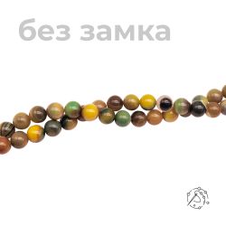 Нить бусин из агата тонированного 10 мм