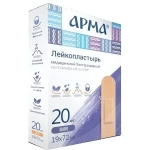 Лейкопластырь Арма бактерицидный полимерный телесный, 19х72мм 20шт