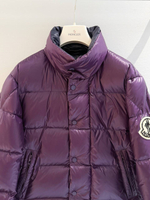 Женский укороченный пуховик Moncler — фиолетовый — фото 2