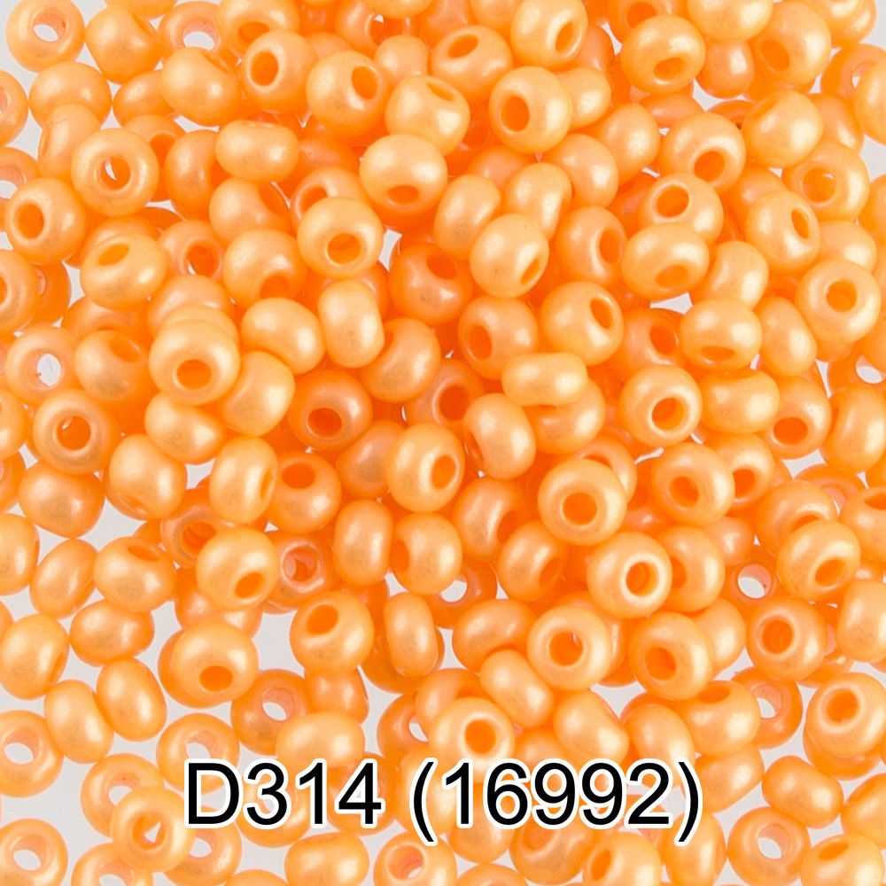 Бисер Gamma 10/0 (2.3 мм), 50 г, D314 оранжевый, 16992, круглый 4