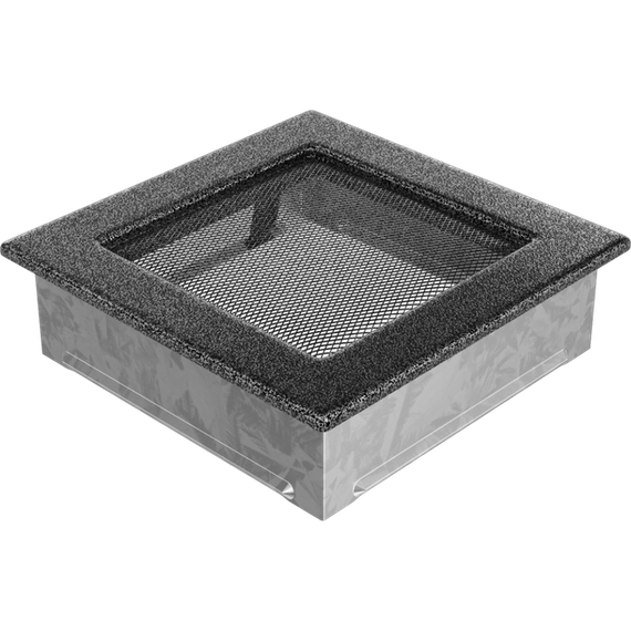 Решетка каминная Kratki Standard Чёрная хром 17x17
