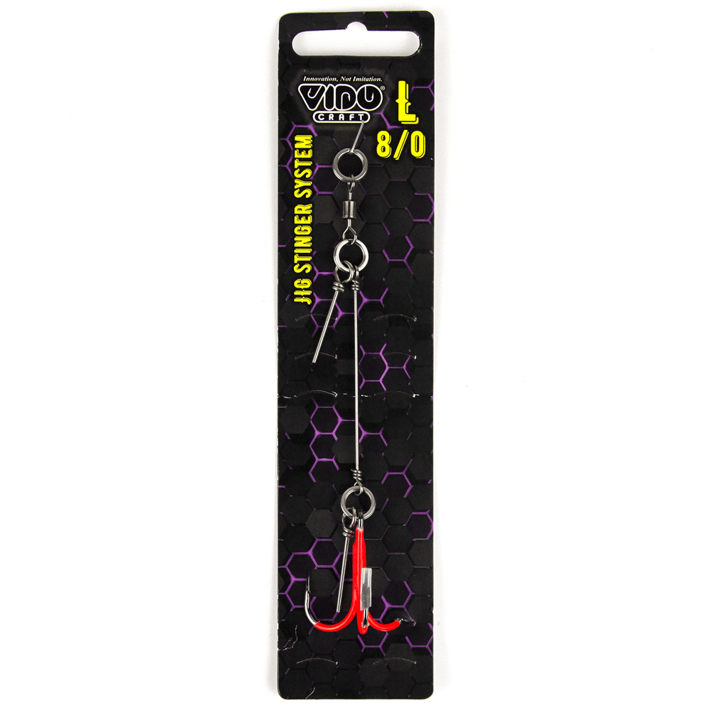 Оснастка цветной стингер для джиг-головки Vido Craft Stinger Eye Jig