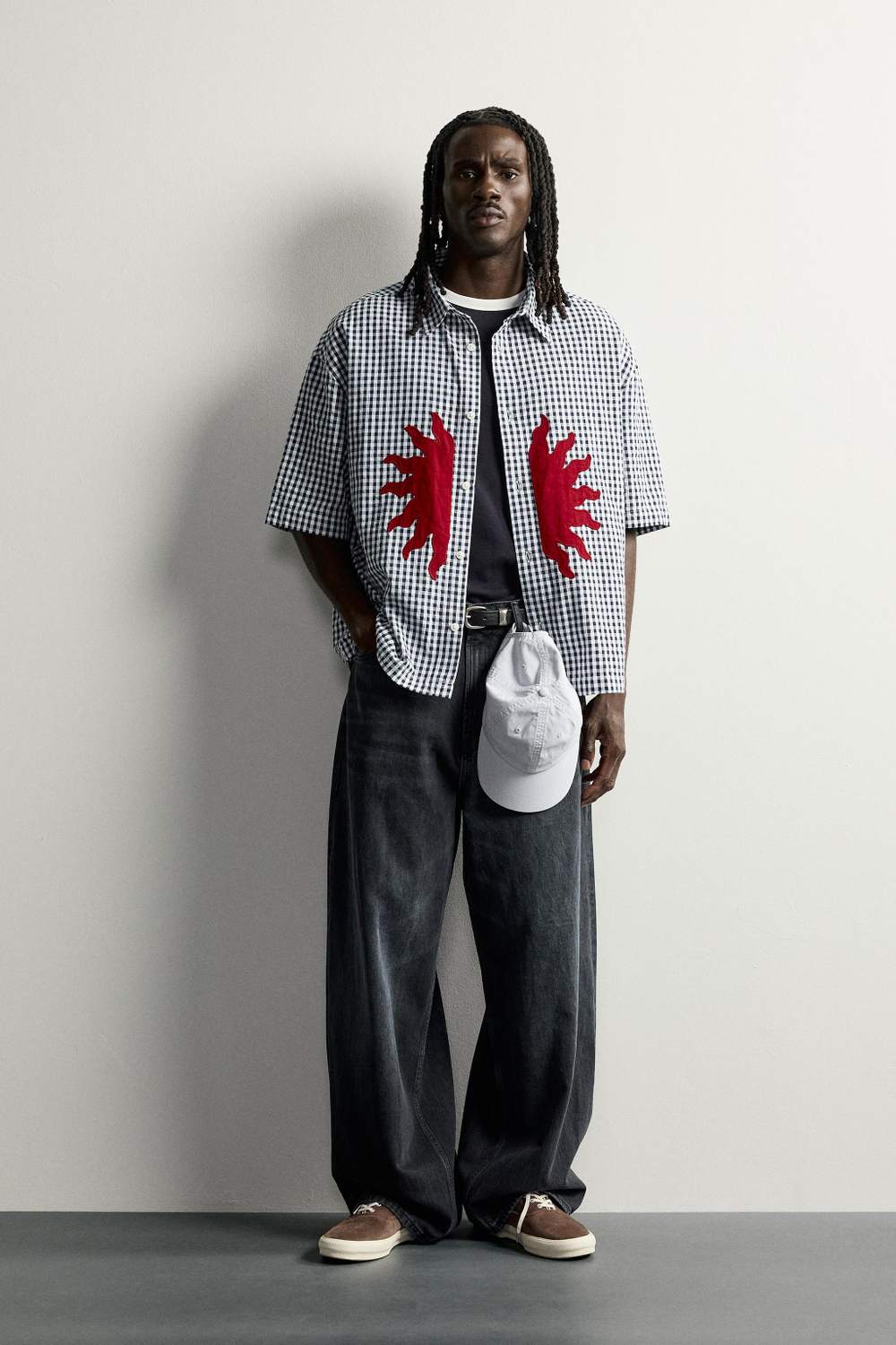 РУБАШКА С НАШИВКАМИ RELAXED FIT — ZARA