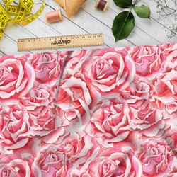 Ткань ниагара розы с розами