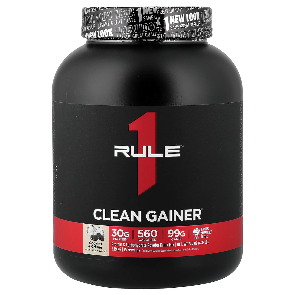 Rule One Proteins, Clean Gainer, печенье со сливками, 2,19 кг (4,83 фунта)