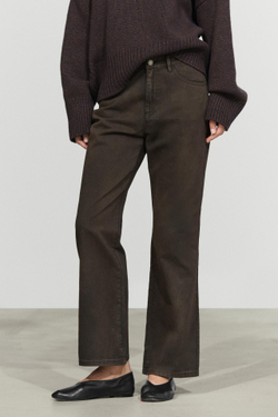 Massimo Dutti Расклешенные брюки, шоколадный