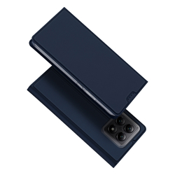 Чехол книжка из PU кожи синего цвета от Dux Ducis для смартфона Xiaomi 14T Pro, серия Skin Pro Series Case