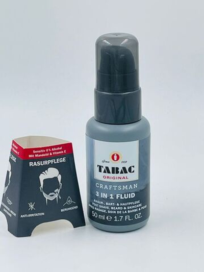 Лосьон до и после бритья Tabac Craftsman Fluid 3в1 с маслом авокадо и миндаля, 50 мл (Германия)