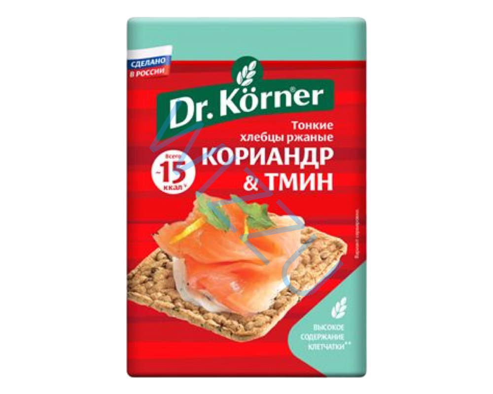 Хлебцы ржаные Dr Korner с кориандром и тмином 100г