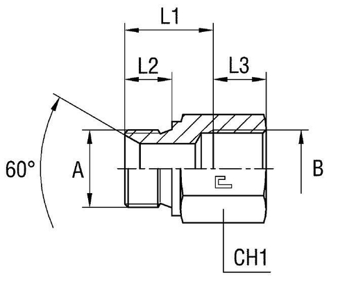 Соединение PF 16х1.5 - 16х1.5
