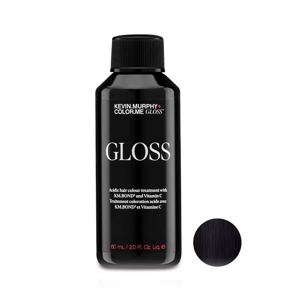 Полуперманентный гелевый краситель c кислым pH Gloss Acidic /Color.Me Gloss  1.11 / 1AA BLACK.ASH.INTENSE, 60 мл