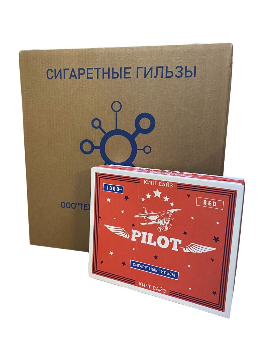 Гильзы для сигарет "PILOT" KS Red 8/15мм 10х1000шт