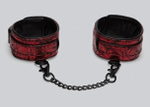 Красно-черные оковы Reversible Faux Leather Ankle Cuffs (Цвет: красный с черным)