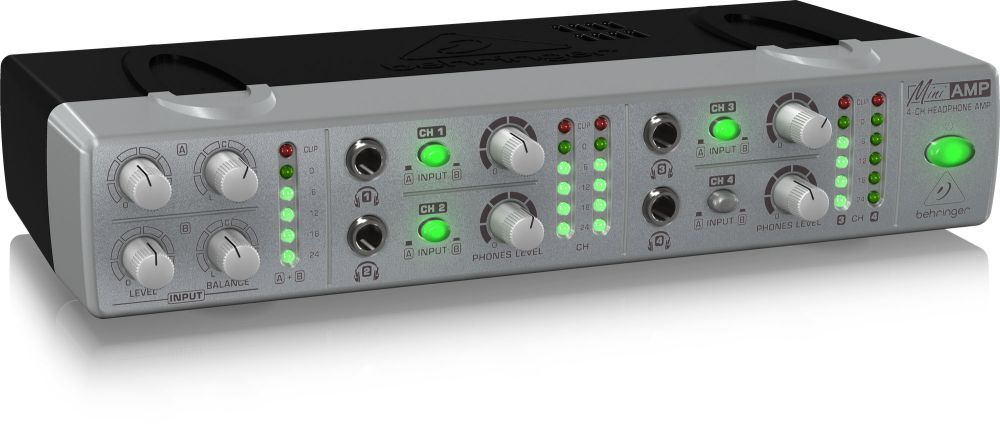 Behringer AMP800 компактный 4-канальный усилитель для стереонаушников__1